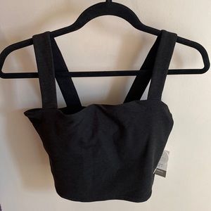 Vuori elevation square neck tank black Heather HBK nwt size large $64